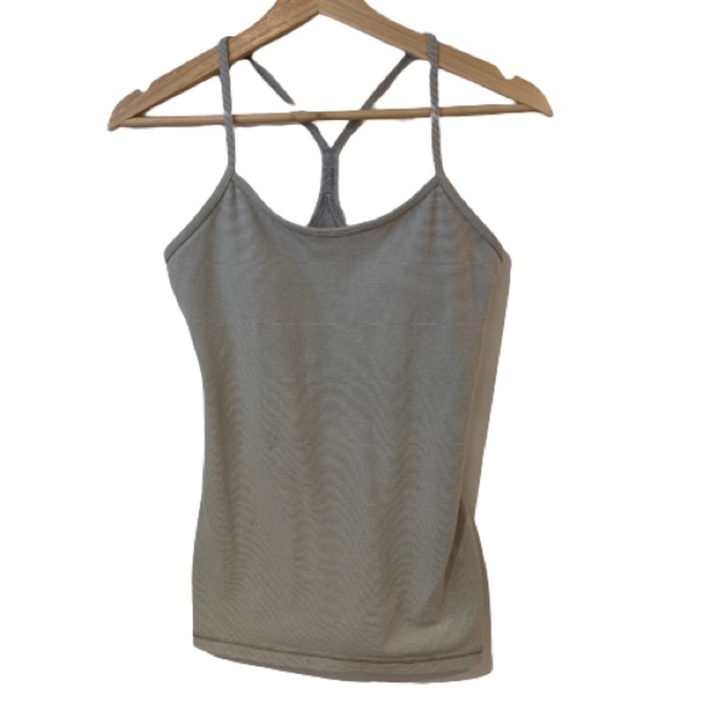 Lululemon Power Y Racerback Tank Top Grey White